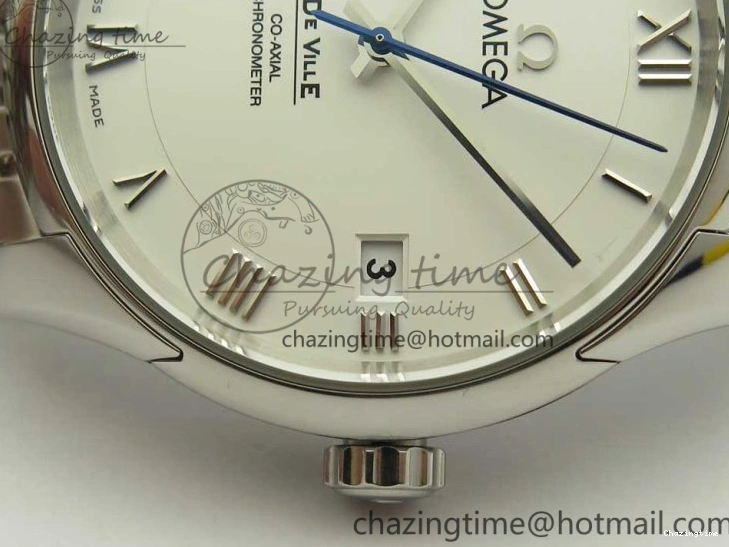 0403 De Ville Hour Vision 41mm SS VSF 1:1 Best Edition White Dial on SS Bracelet A8500 Super Clone Casual 7946